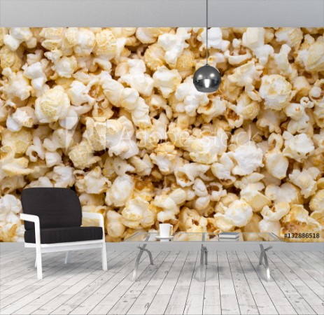 Afbeeldingen van Popcorn background Caramel sweet corn Cinema snack